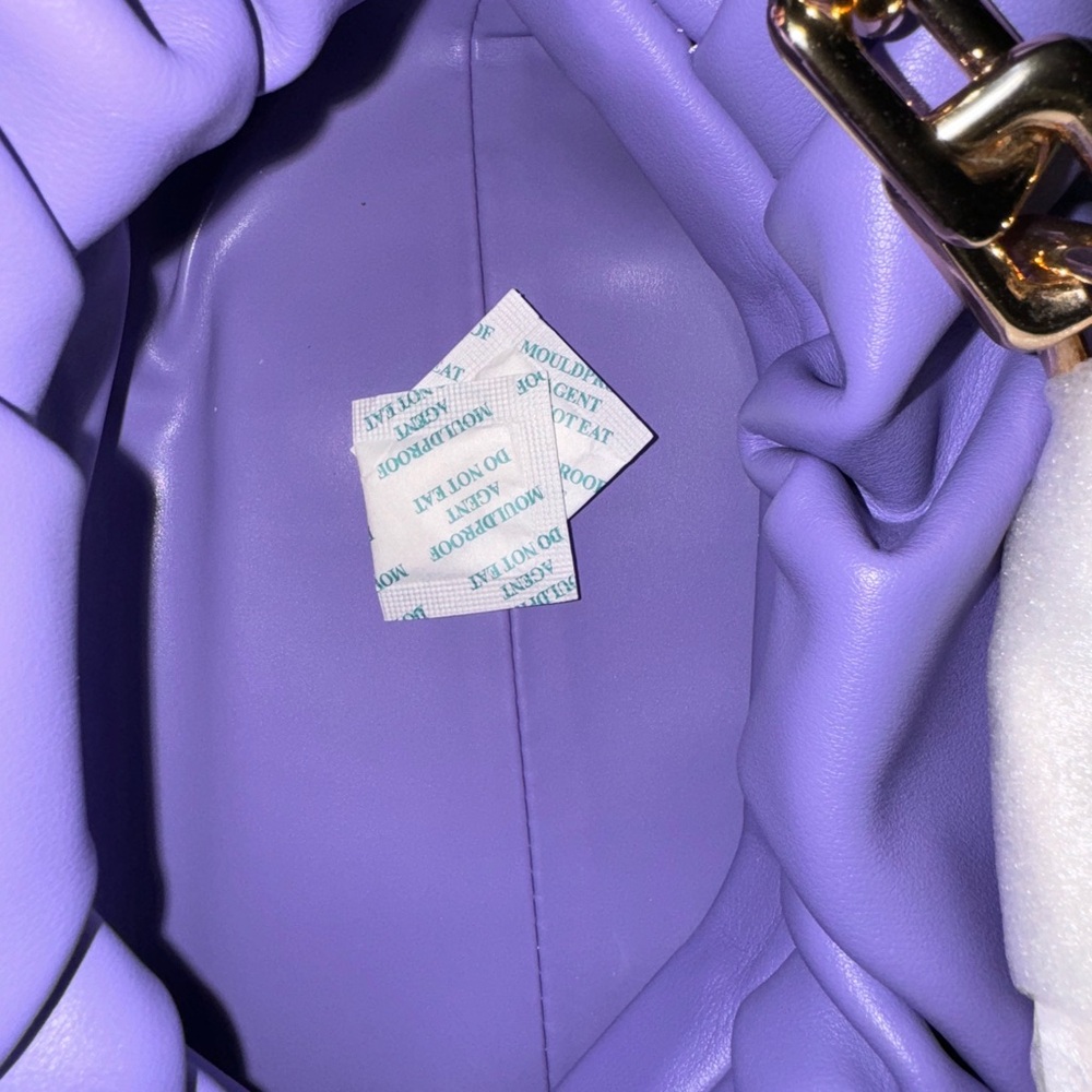 NWT Tiffany & Fred Purple Leatger Chain shoulder bag - Picture 6 of 7